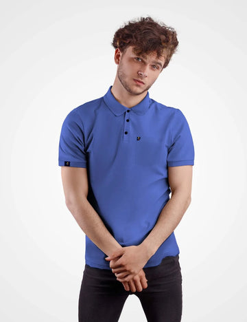 Delizo premium plain polo with pocket violet colour