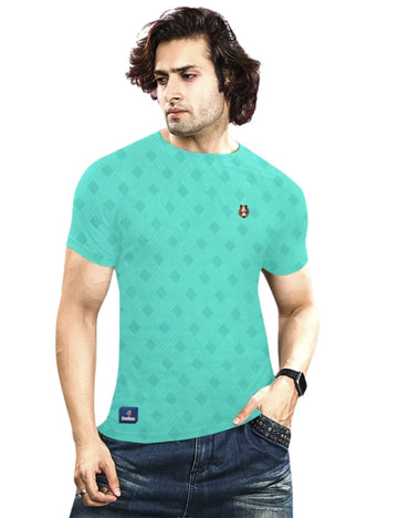 Delizo premium T shirt round neck green colour