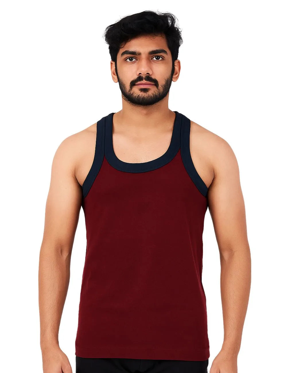 Delizo premium gym vest maroon colour