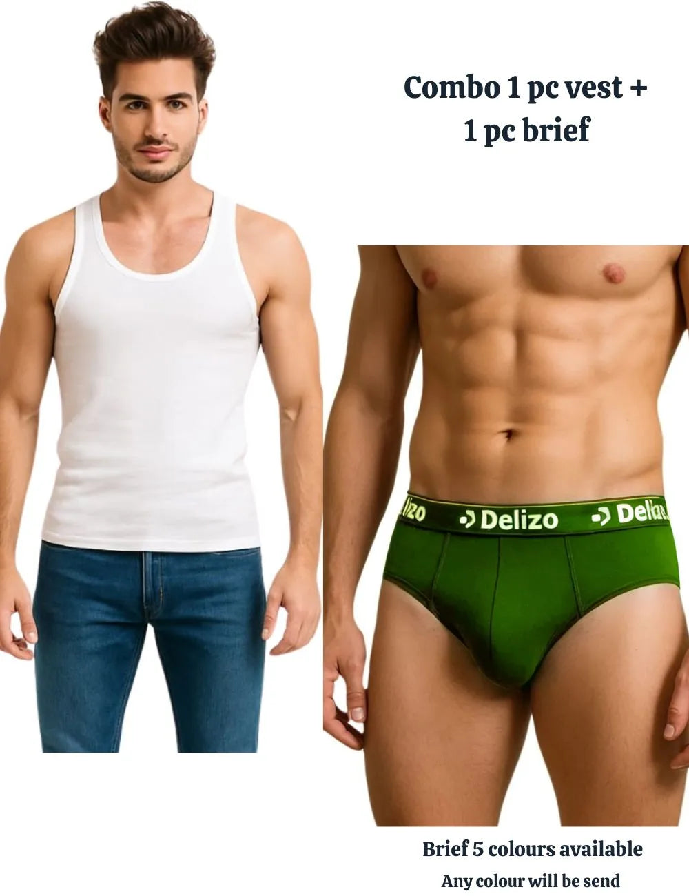 Men's combo (1 Pc Vest + 1 Pc Brief) combo