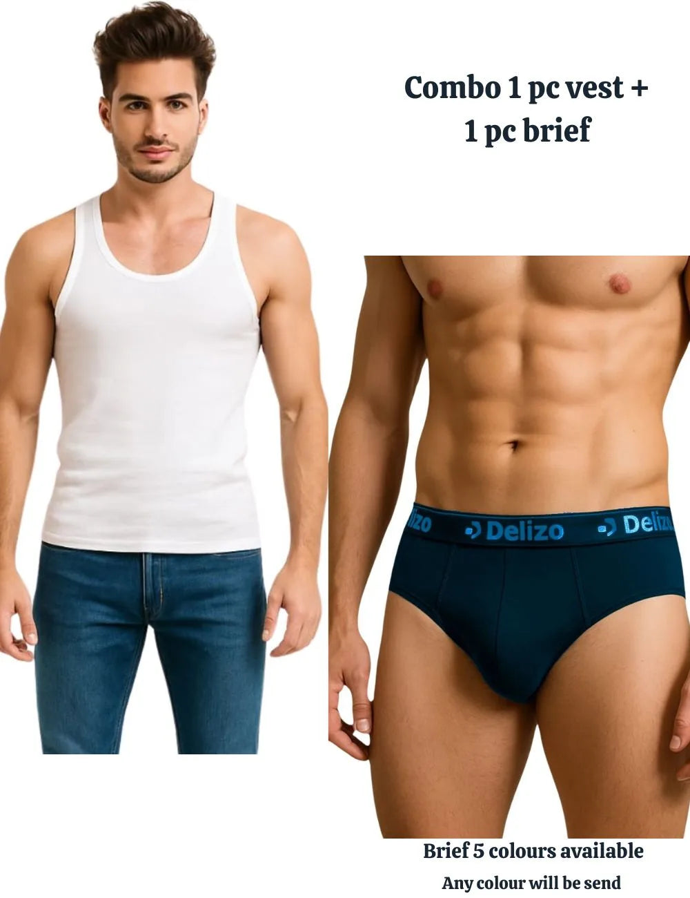 Men's combo (1 Pc Vest + 1 Pc Brief) combo