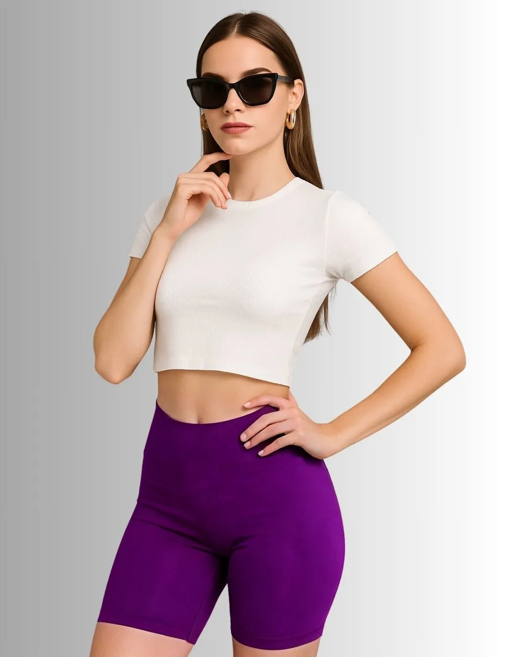 Delizo premium diamond cut yoga shorts (Pack of 2)