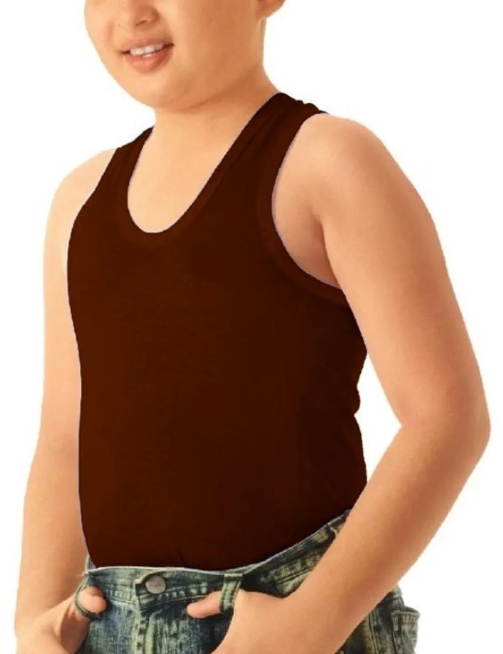 Delizo kid's premium colour vest sleeveless (Pack of 5)