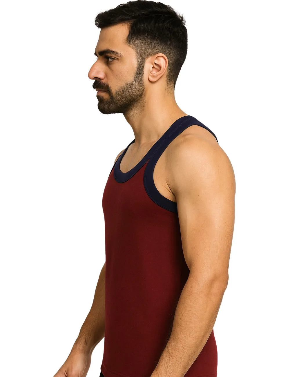 Delizo premium gym vest maroon colour