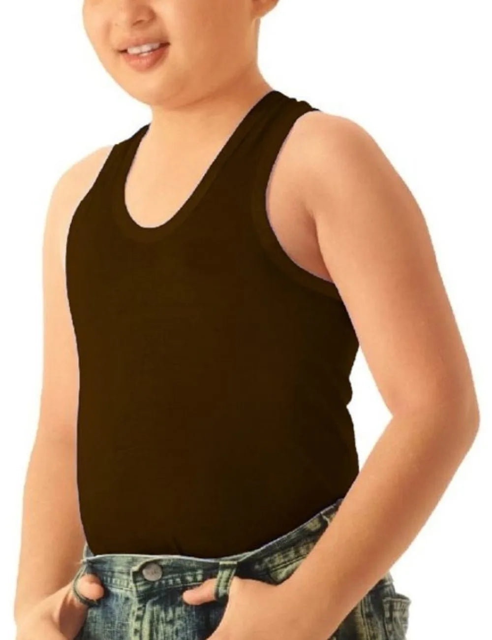 Delizo kid's premium colour vest sleeveless (Pack of 5)